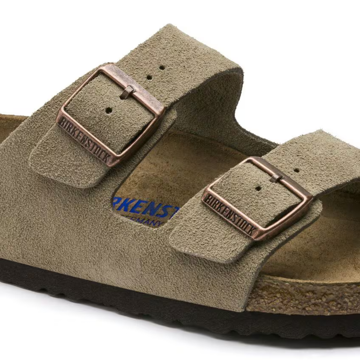 Birkenstock Arizona Taupe Suede Unisex Soft Footbed Sandals – Two-Strap Design