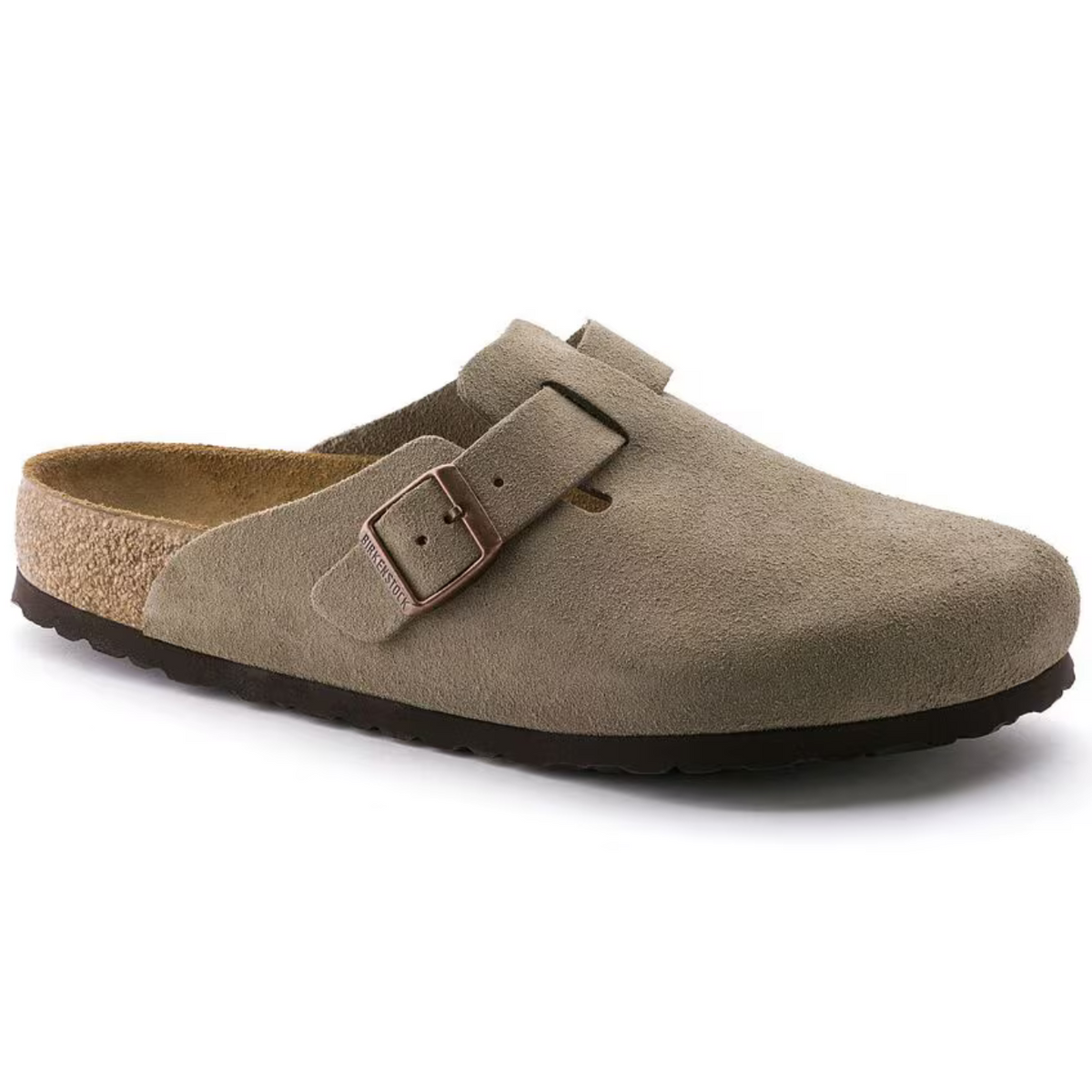 Birkenstock Boston Taupe Suede Unisex Clogs