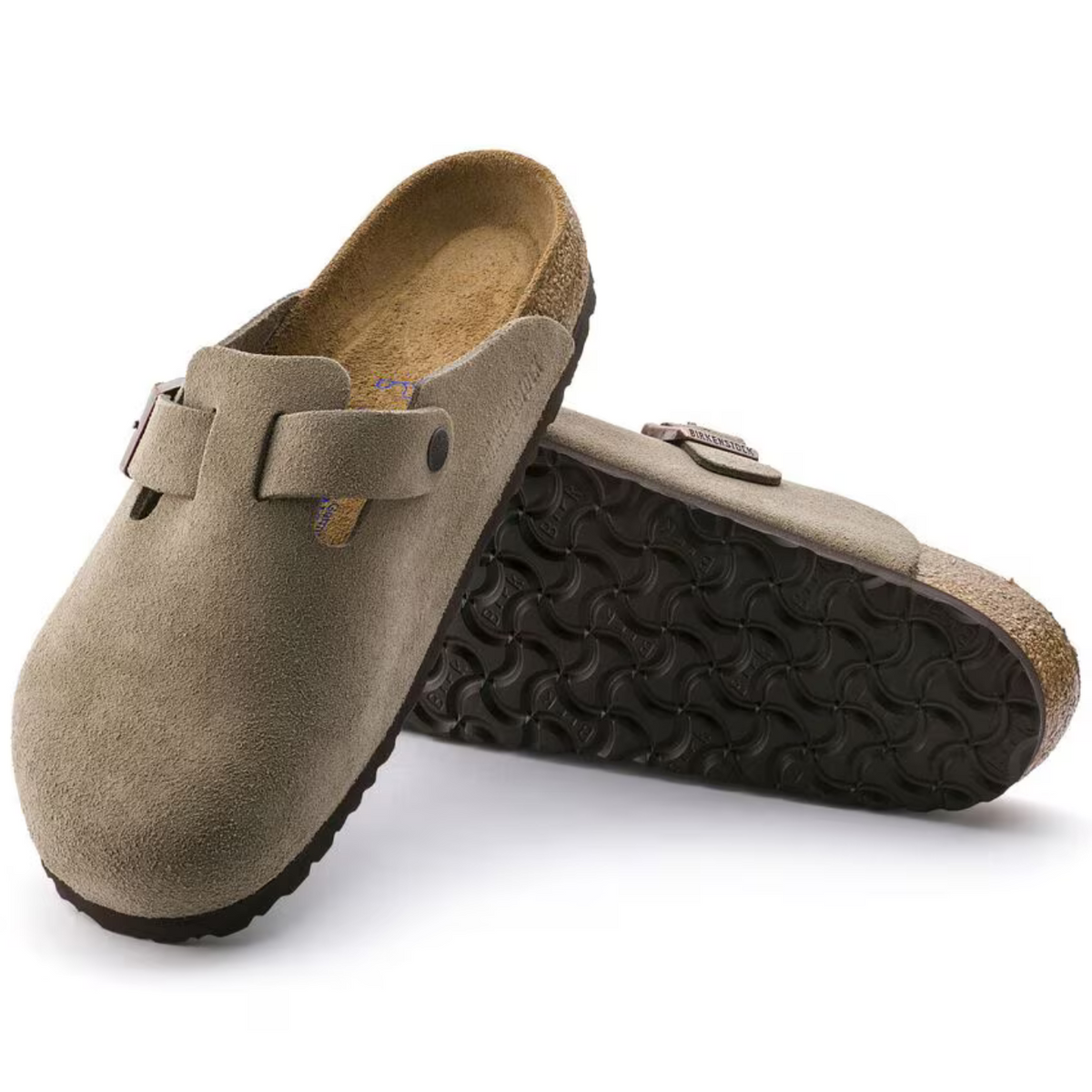 Birkenstock Boston Taupe Suede Unisex Clogs