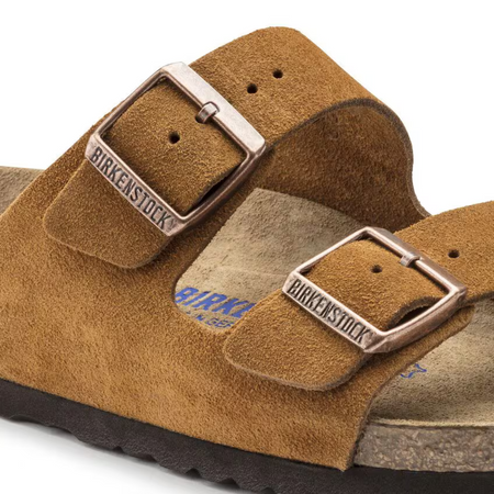 Birkenstock Arizona Mink Suede Unisex Two-Strap Sandals