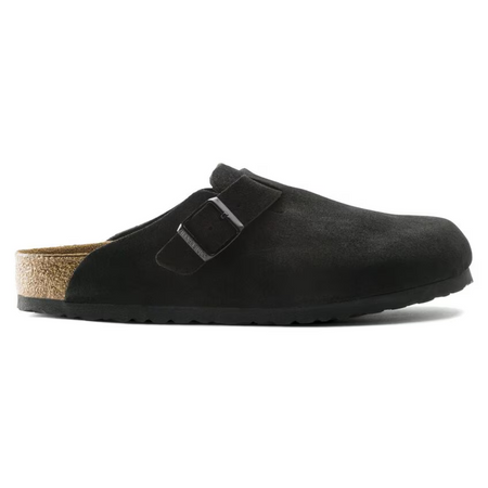 Birkenstock Boston Black Suede Unisex Clogs